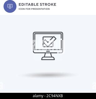 Vote icon vector, filled flat sign, solid pictogram isolated on white, logo illustration. Vote icon for presentation. Stock Vector