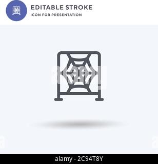 Cobweb icon vector, filled flat sign, solid pictogram isolated on white, logo illustration. Cobweb icon for presentation. Stock Vector