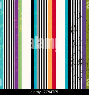 seamless abstract pattern background, with stripes/lines, strokes and splashes Stock Vector