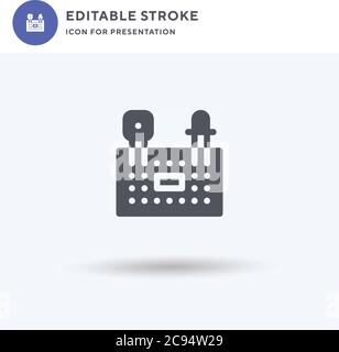 Protoboard icon vector, filled flat sign, solid pictogram isolated on white, logo illustration. Protoboard icon for presentation. Stock Vector