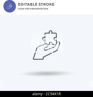 Problem Solving icon vector, filled flat sign, solid pictogram isolated on white, logo illustration. Problem Solving icon for presentation. Stock Vector