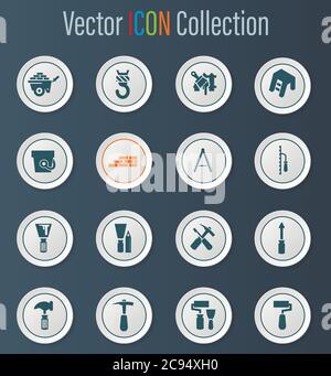 Work tools icons set Stock Vector