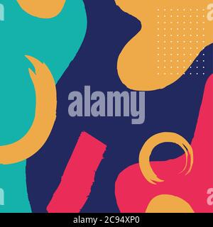 contemporary paint work art abstract style vector illustration design Stock Vector