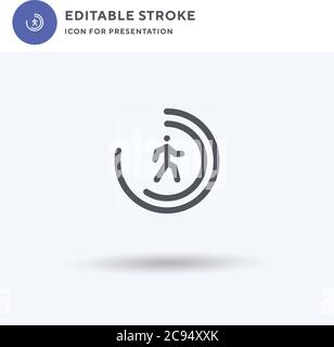 Steps icon vector, filled flat sign, solid pictogram isolated on white, logo illustration. Steps icon for presentation. Stock Vector