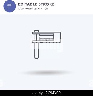 Matraca icon vector, filled flat sign, solid pictogram isolated on white, logo illustration. Matraca icon for presentation. Stock Vector
