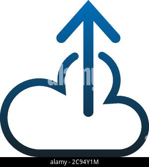 Up cloud icon logo design concept vector illustation Stock Vector