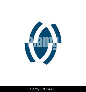 stripes abstract cutted object logo vector Stock Vector