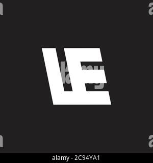 abstract letter ue motion symbol simple geometric logo vector Stock Vector