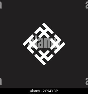 abstract letter tl simple geometric square infinity swirl logo vector Stock Vector