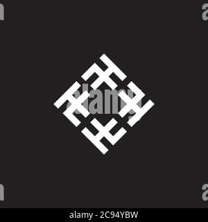 abstract letter tl simple geometric square infinity swirl logo vector Stock Vector