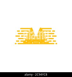 triangle fast delivery pizza symbol logo vector Stock Vector