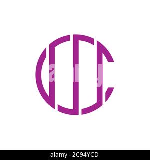 abstract letter sc circle geometric line logo vector Stock Vector