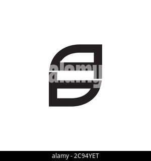 letter s bq symbol, geometric line clear logo vector Stock Vector
