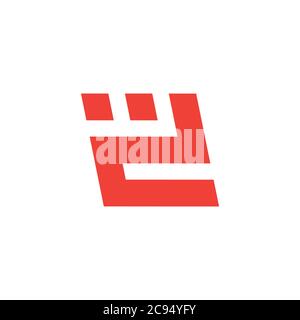 abstract letter 2d symbol geometric simple logo vector Stock Vector