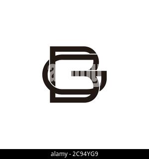 vector of letter bg connected lines design fit for fashion logo Stock Vector