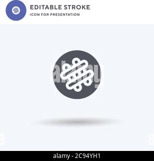 Slack icon vector, filled flat sign, solid pictogram isolated on white, logo illustration. Slack icon for presentation. Stock Vector
