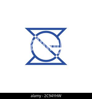 letter se simple linked geometric linear logo vector Stock Vector