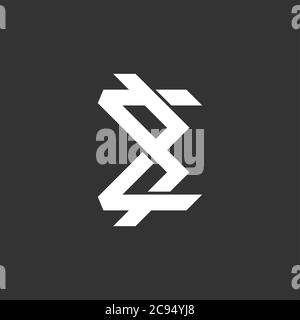 abstarct sigma geometric line logo vector Stock Vector