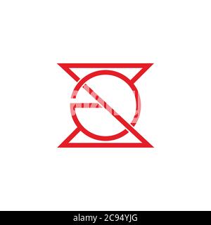 abstract letter sg linked overlapping line logo vector Stock Vector
