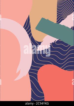 contemporary paint work art abstract style vector illustration design Stock Vector