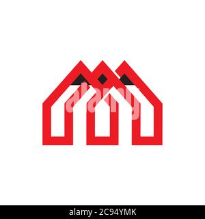abstract pencil line geometric education vector Stock Vector