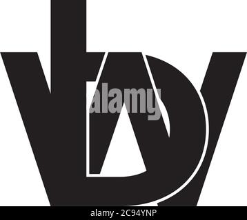 letter wb 3d flat geometric logo vector Stock Vector