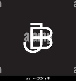 letter jb line overlapping logo vector Stock Vector