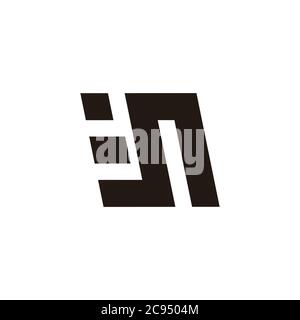 abstract letter n movement symbol simple geometric logo vector Stock Vector