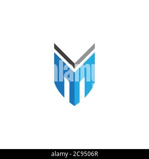 M Letter icon Template vector illustration design Stock Vector