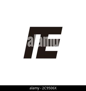 abstract letter ne simple geometric design symbol logo vector Stock Vector