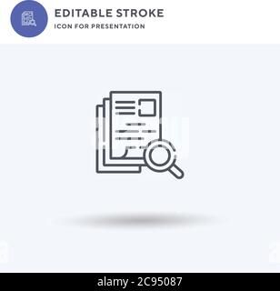Documents icon vector, filled flat sign, solid pictogram isolated on white, logo illustration. Documents icon for presentation. Stock Vector