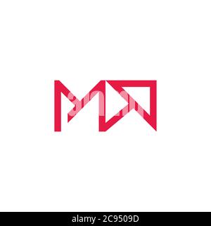 letter ma arrow up geometric logo vector Stock Vector