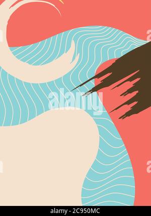 contemporary paint work art abstract style vector illustration design Stock Vector