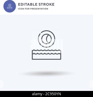 Tide icon vector, filled flat sign, solid pictogram isolated on white ...