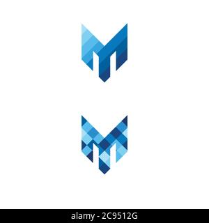 M Letter icon Template vector illustration design Stock Vector