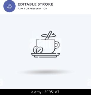 Stirring icon vector, filled flat sign, solid pictogram isolated on white, logo illustration. Stirring icon for presentation. Stock Vector