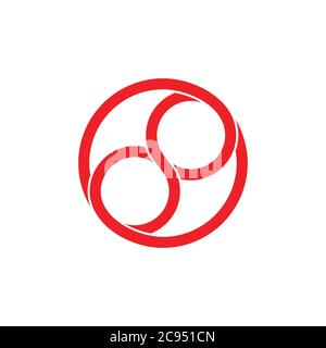 abstract circle infinity line logo vector Stock Vector