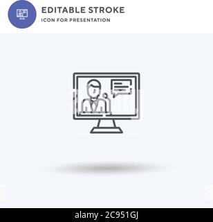 Politician icon vector, filled flat sign, solid pictogram isolated on white, logo illustration. Politician icon for presentation. Stock Vector