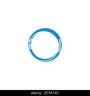 simple geometric 3d flat ring frame symbol decoration vector Stock Vector