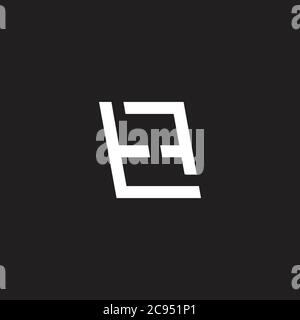 abstract letter tf simple geometric line clear flat logo vector Stock Vector