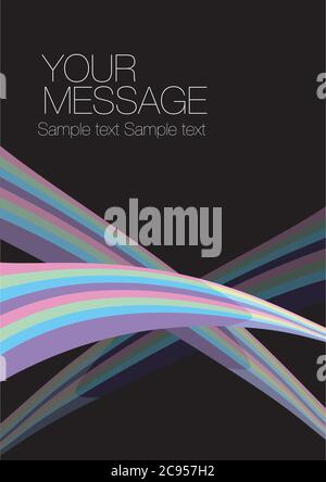 Colorful wave layout design with own area for own text. Vector illustration. Stock Vector
