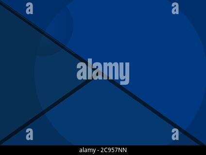 Abstract vector futuristic background in shades of blue. The shapes overlap each other. Stock Vector