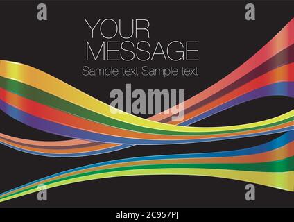 Colorful wave layout design with own area for own text. Vector illustration. Stock Vector