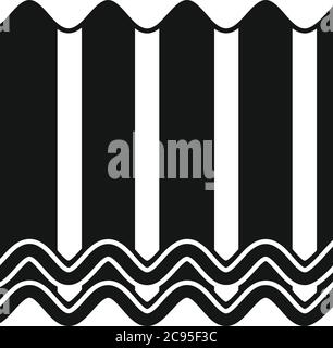 Metal roof icon. Simple illustration of metal roof vector icon for web design isolated on white background Stock Vector