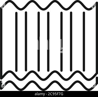 Metal roof icon. Outline metal roof vector icon for web design isolated on white background Stock Vector
