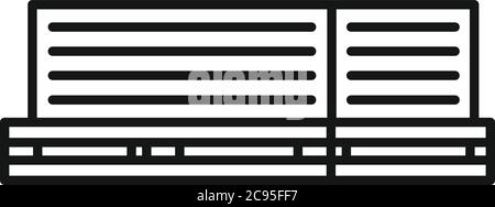 Wood planks pallet icon. Outline wood planks pallet vector icon for web design isolated on white background Stock Vector