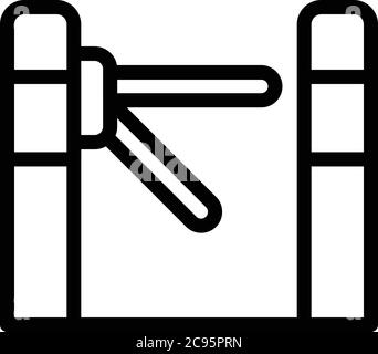 Entrance turnstile icon, outline style Stock Vector