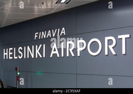 Helsinki-Vantaa airport or Helsinki airport Stock Photo