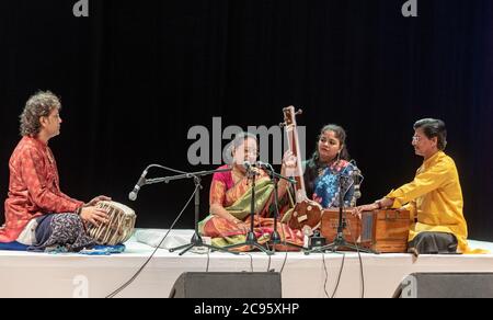 Indian Ethnic folk music during an ethnic festival in Jerusalem, Israel Stock Photo