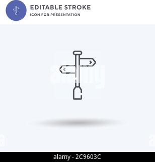 Street Sign icon vector, filled flat sign, solid pictogram isolated on white, logo illustration. Street Sign icon for presentation. Stock Vector
